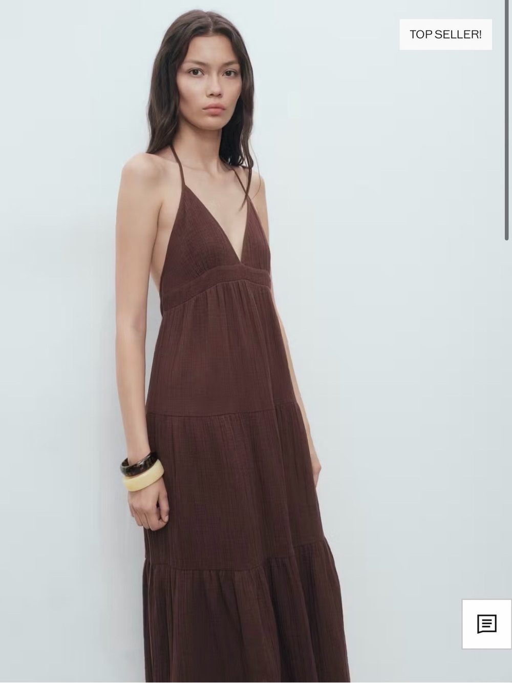 Mango MNG Vacation Maxi Cotton Beach Dress NWT Small